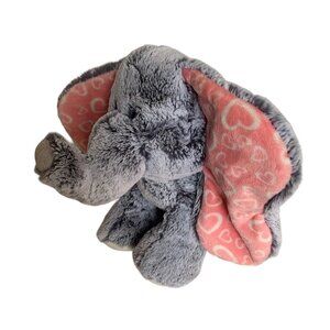 Aurora Gray Elephant Pink Heart Ears‎ Plush Stuffed Animal 12" Valentine Love 20